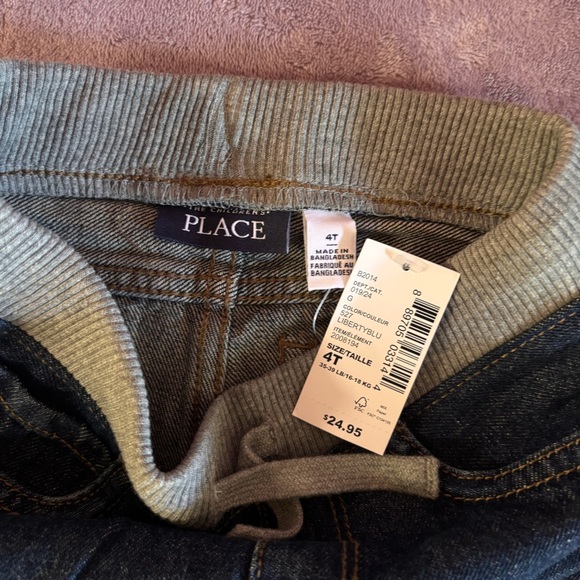 The Children's Place Navy Jeans with Heather Gray Waistband - Picture 2 of 6